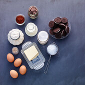 Ingredients for oreo cupcakes