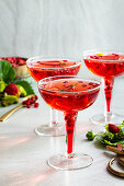 Strawberry pomegranate cocktail