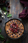 Chocolate cherry clafoutis