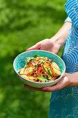 Gado-gado salad with grilled potatoes