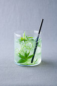 Cucumber and basil cocktail