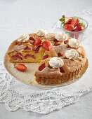 Strawberry pie with meringue