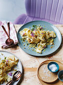 Pappardelle with garden gremolata