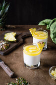 Panna cotta with pineapple