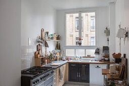 Bright kitchen with large window