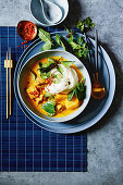 Coconut curry soup with noodles