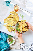 Fennel seed, almond and turmeric crackers