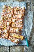 Lemon drizzle simnel slices for Easter