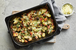 Crispy bacon and cheese brussels sprouts