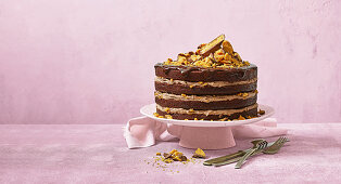 Chocolate crunchie cake