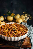 Apfel-Crumble mit Haferflocken