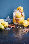 Pickled salt lemons with cinnamon