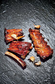 Baby back ribs with spicy stout BBQ sauce
