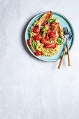 Gerstenrisotto mit Kirschtomaten und Bacon