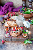 Chicken liver pate with figs