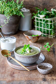 Broccoli and pea soup