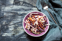 Cole Slaw with red cabbage and white cabbage