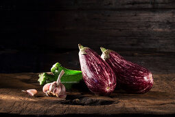 Eggplant, garlic and zucchini