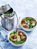 Meatball and risoni soup