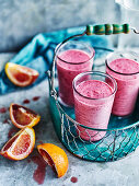 Blood orange and berry smoothie