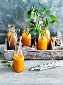 Detox broccoli, orange and carrot juice