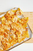 Oven baked nachos with cheese