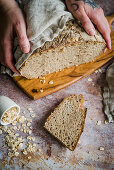 Homemade oatmeal bread