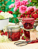 Strawberry and elderflower jam