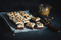 Chocolate Brownie with Penut Butter Frosting