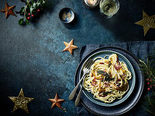 Sage, bacon and parsnip linguine