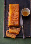 Upside down apple and ginger box cake