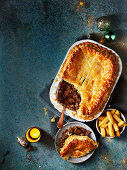 Steak and blue cheese pie