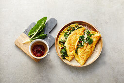 Emmental-mangold omelette