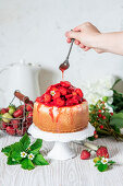 Erdbeer-Cheesecake mit Sauce