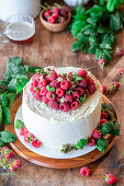 Raspberry buttercream cake