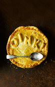 Ham hock, cider and green peppercorn pie