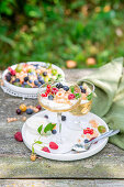Champagne jelly with summer berries