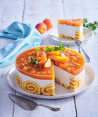Apricot cake with jelly