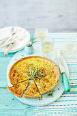 Taleggio tart with walnut pastry