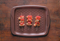 Chicken and Peppers Brochettes