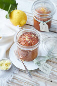 Lemon cake in a jar