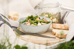Green bean salad with tuna