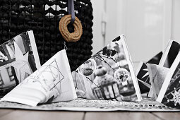 Geschenktütchen mit schwarz-weißem Fotodruck