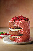 Butter Cake With Raspberry Icing