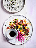 Tuna Poke Salad and Lotus Crisps