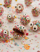 Rum ball monsters for Halloween