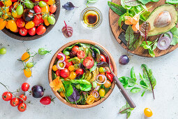 Tomato salad with avocado