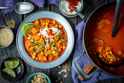 Pumpkin and chickpeas curry
