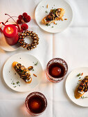 Crostini mit Champignons und Ziegenfrischkäse (Weihnachten)