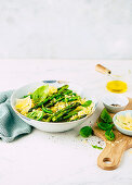 Green asparagus risotto